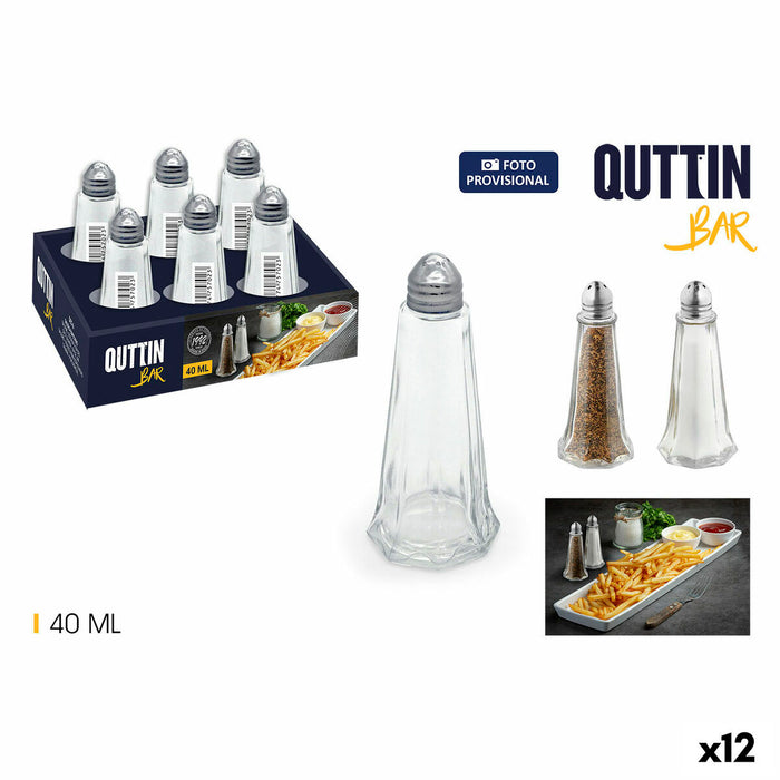 Suport pentru condimente Quttin Bar 40 ml 4,5 x 11 cm (6 Piese) (12 Unități)