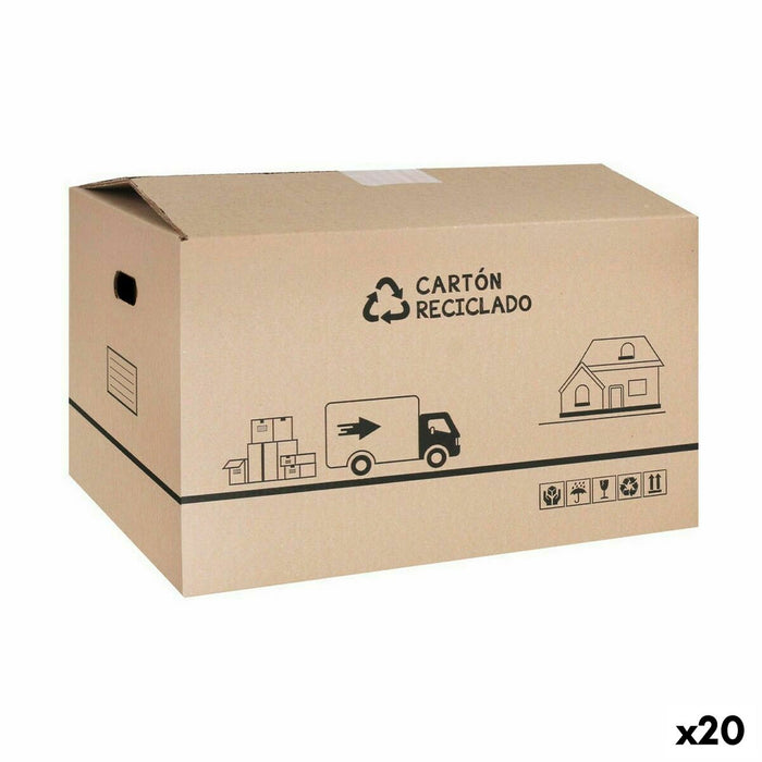 Cutie de carton pentru depozitat lucruri de mutat Confortime 65 x 40 x 40 cm Maro (20 Unități)