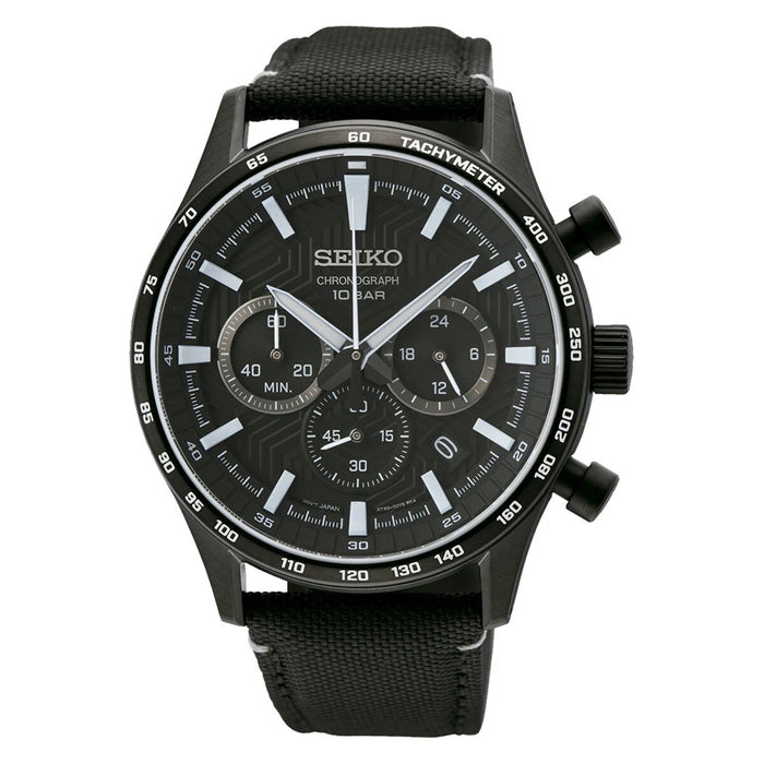 Ceas Bărbați Seiko SSB417P1 Negru