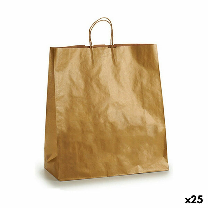 Pungă din Hârtie 46 x 16 x 60 cm Auriu* (25 Unități)
