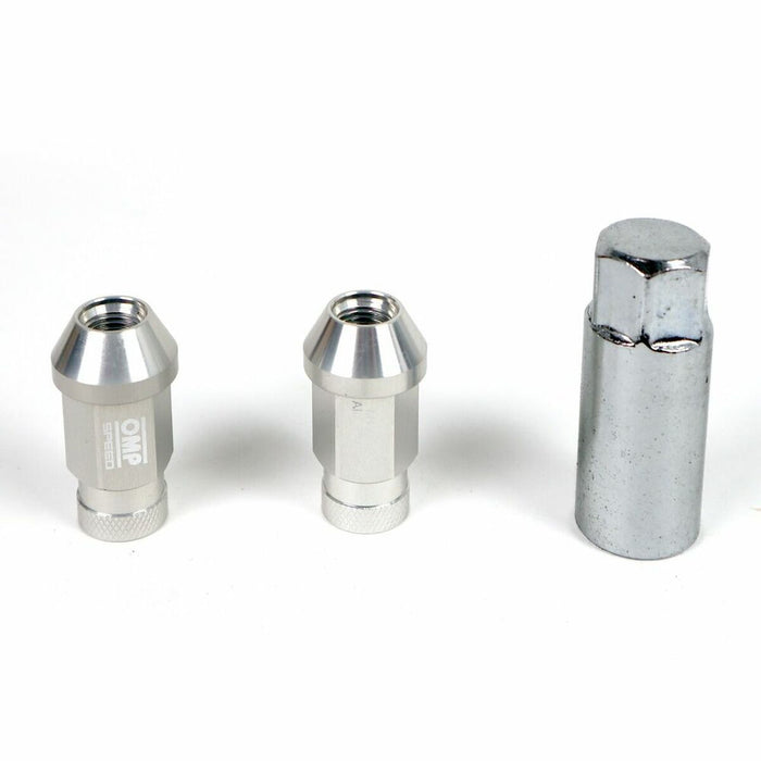 Set Piulițe OMP 7075 40 mm M12 x 1,25 20 uds Argintiu