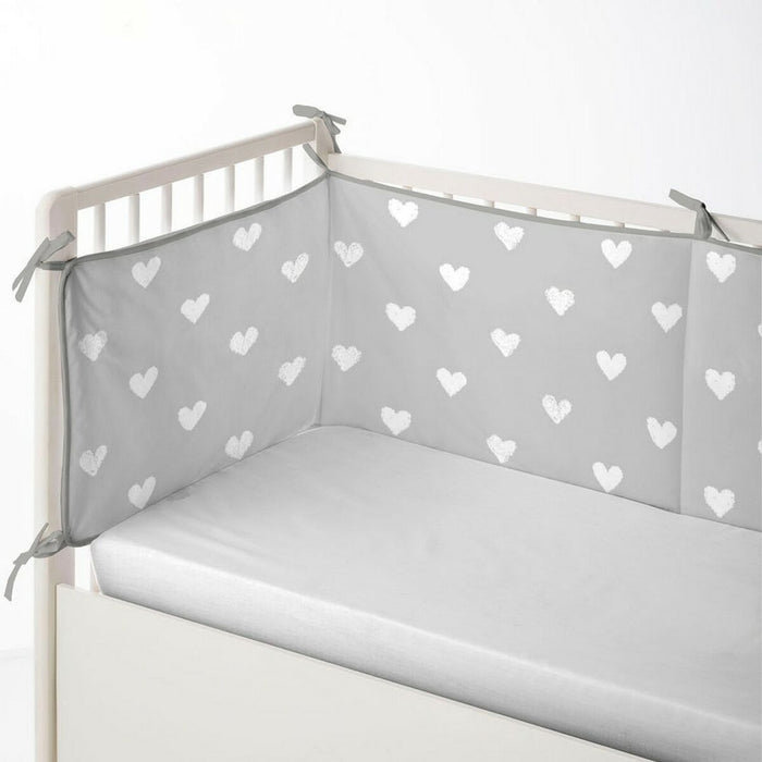 Protector de pătuț Cool Kids Hearts (60 x 60 x 60 + 40 cm)