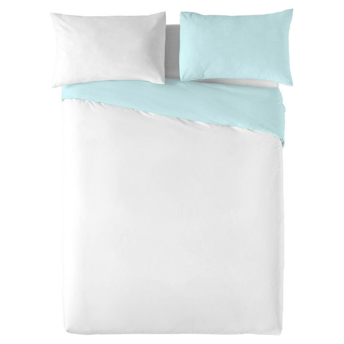 Husă de pilotă Naturals FUNDA NORDICA BICOLOR REVERSIBLE Albastru Alb Pat 200 1 Piese 280 x 270 cm 280 x 240 cm