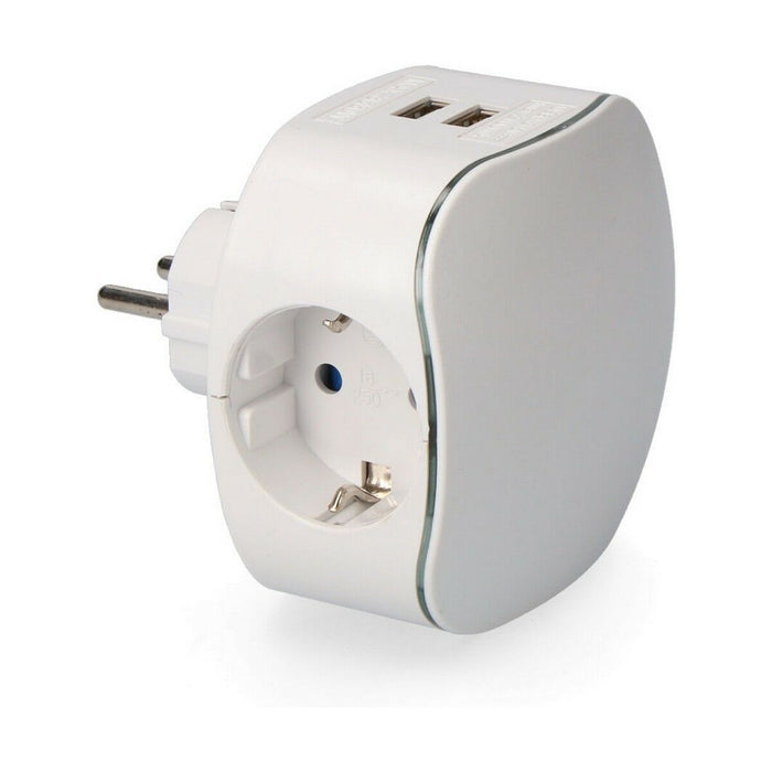 Priză Perete cu 2 Porturi USB EDM Schuko Triplu 2100 mAh termoplastic