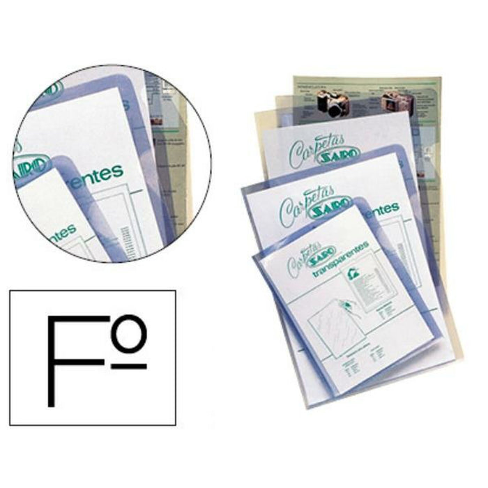 Dosar Servietă Saro 327 Transparent A4 Plastic (50 Unități)