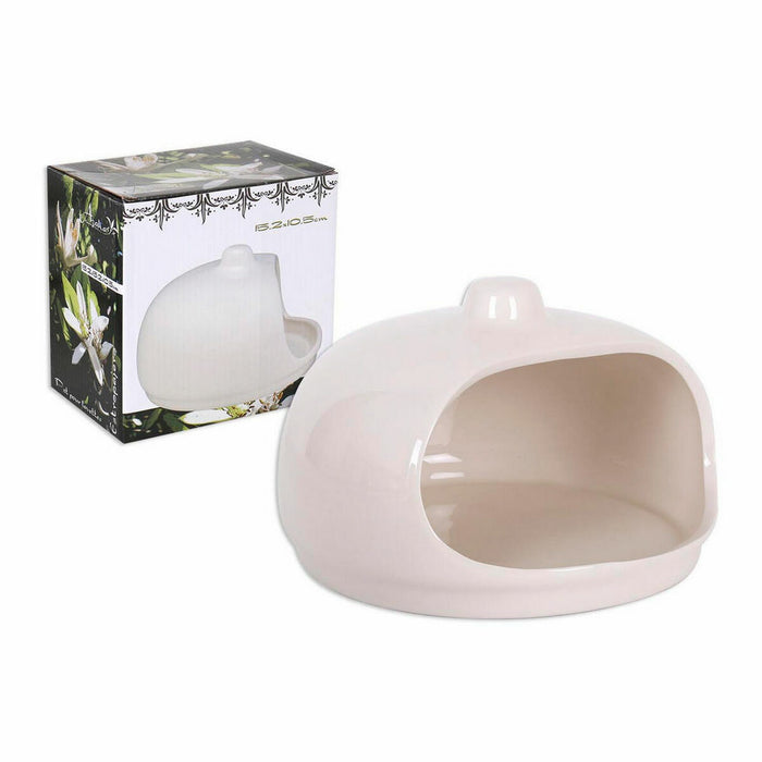 Suport de Bureți de Vase pentru Chiuvetă Azahar Alb 15,2 x 15,2 x 10,3 cm