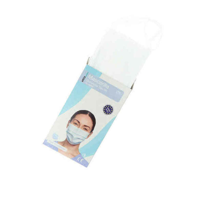 Mască chirurgicală de unică folosință Farma IIR Inca Alb Adulți (10 uds) (10 uds)