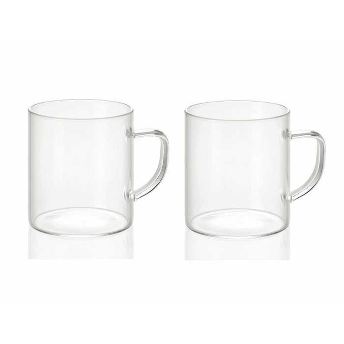 Set de 2 Căni tip Halbă Andrea House ms19209 Sticlă 300 ml