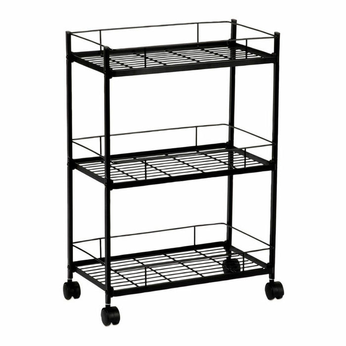 Cărucior pentru legume Andrea House cc72095 3 Rafturi Negru Metal