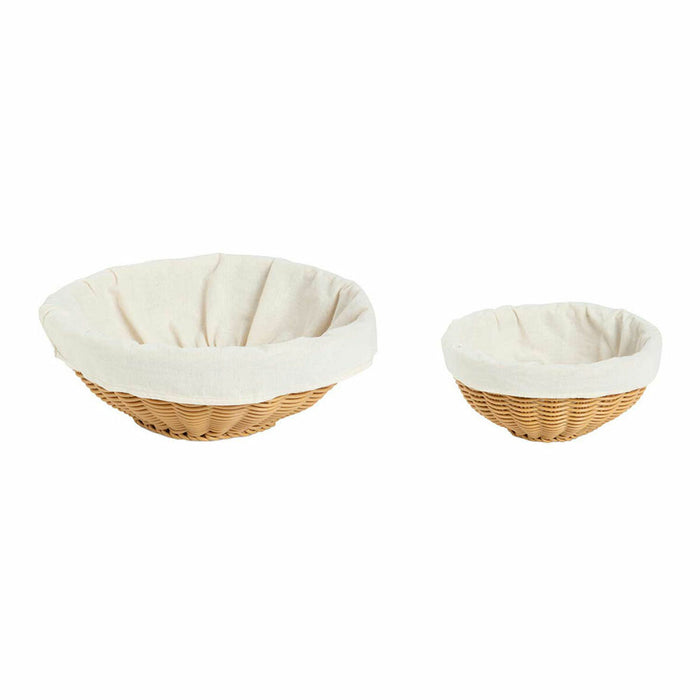 Set de Coșuri Andrea House ms73144 ratan sintetic 2 Piese Ø 29 x 9 cm