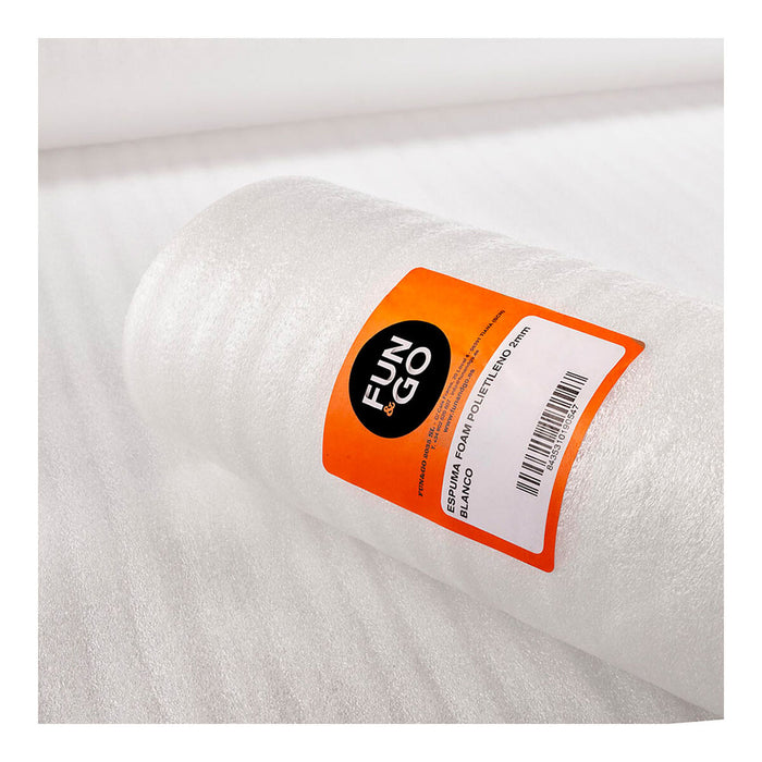 Spumă Fun&Go 1,2 x 10 m Polietilenă Alb 1 mm