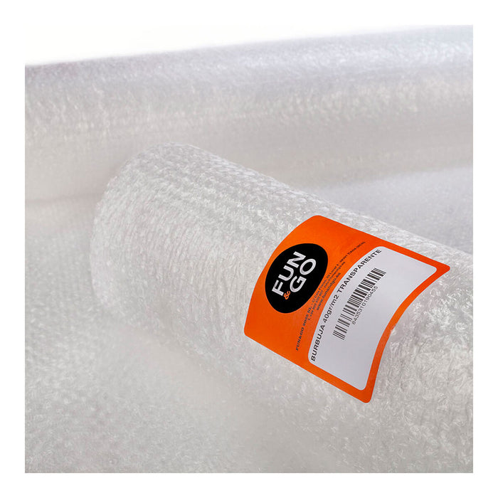 Hârtie cu bule Fun&Go Rulă Transparent (1 x 10 m)