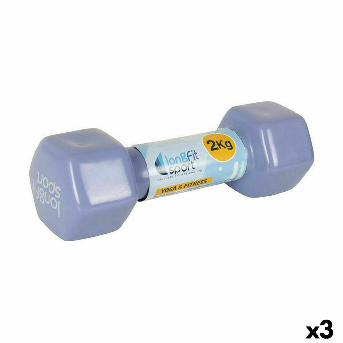 Gantere LongFit Sport Longfit sport 2 Kg Mov 3 Unități