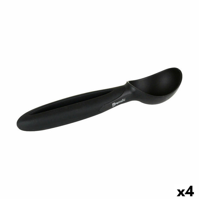 Lingură pentru Înghețată Percutti Formula Negru (4 Unități)