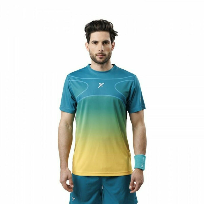 Tricou cu Mânecă Scurtă Bărbați Drop Shot Alsai Campa Acvamarin