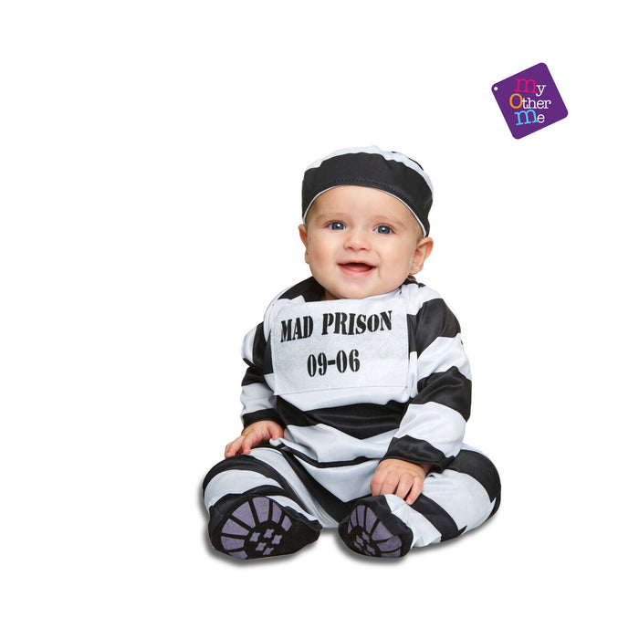 Costum Deghizare pentru Bebeluși My Other Me Alb Negru Prizonier (2 Piese)