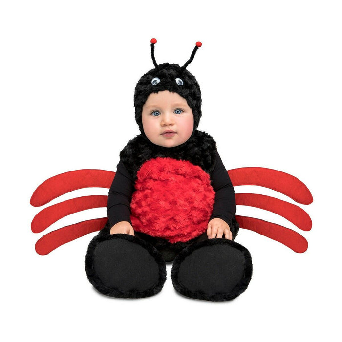 Costum Deghizare pentru Bebeluși My Other Me Roșu Negru Păianjen 12-24 Luni (3 Piese)