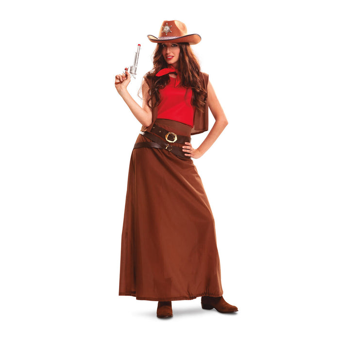 Costum Deghizare pentru Adulți My Other Me Cowgirl Maro (5 Piese)