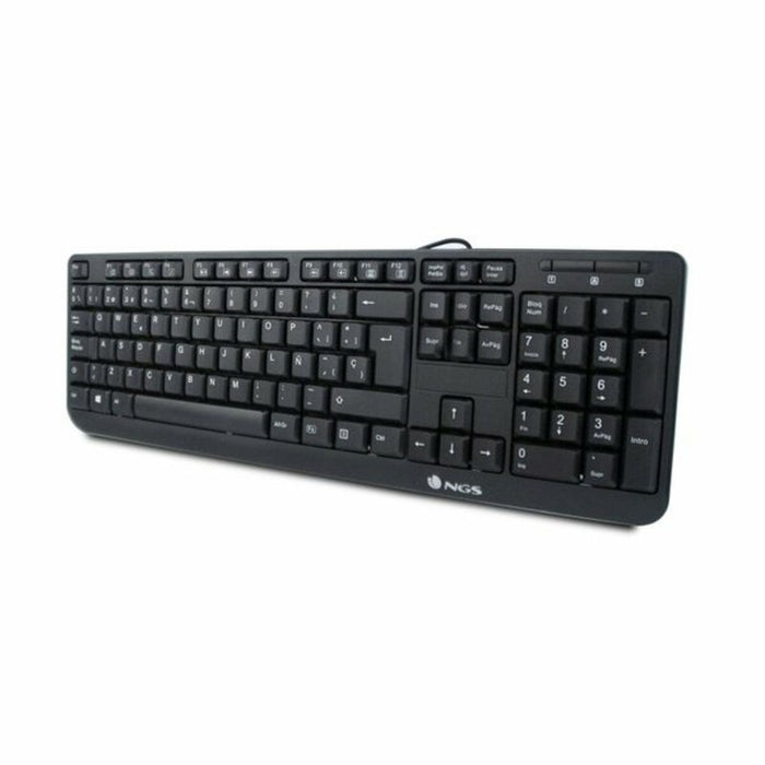 Tastatură NGS NGS-KEYBOARD-0344 Negru Qwerty Spaniolă QWERTY