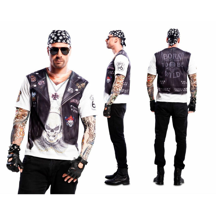 Costum Deghizare pentru Adulți My Other Me Motociclist Alb