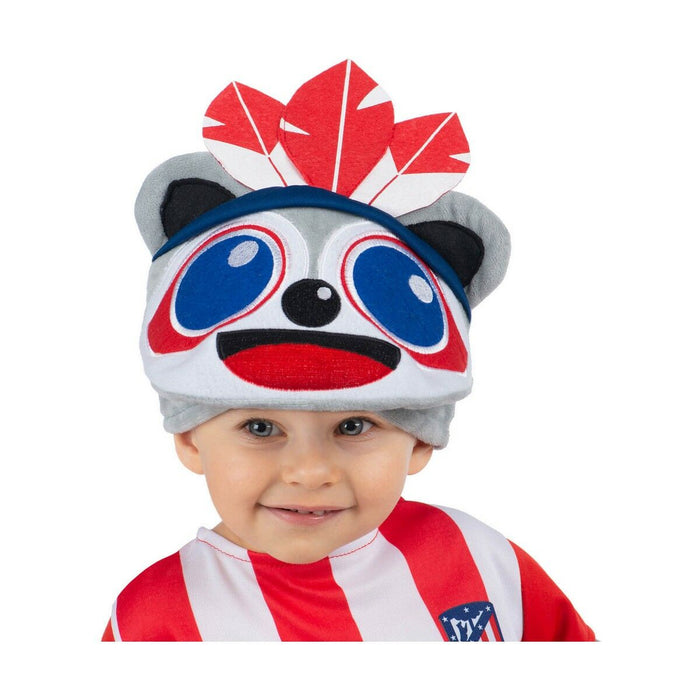 Costum Deghizare pentru Bebeluși My Other Me Pălărie Coroană indiană din pene Atlético de Madrid Mărime unică