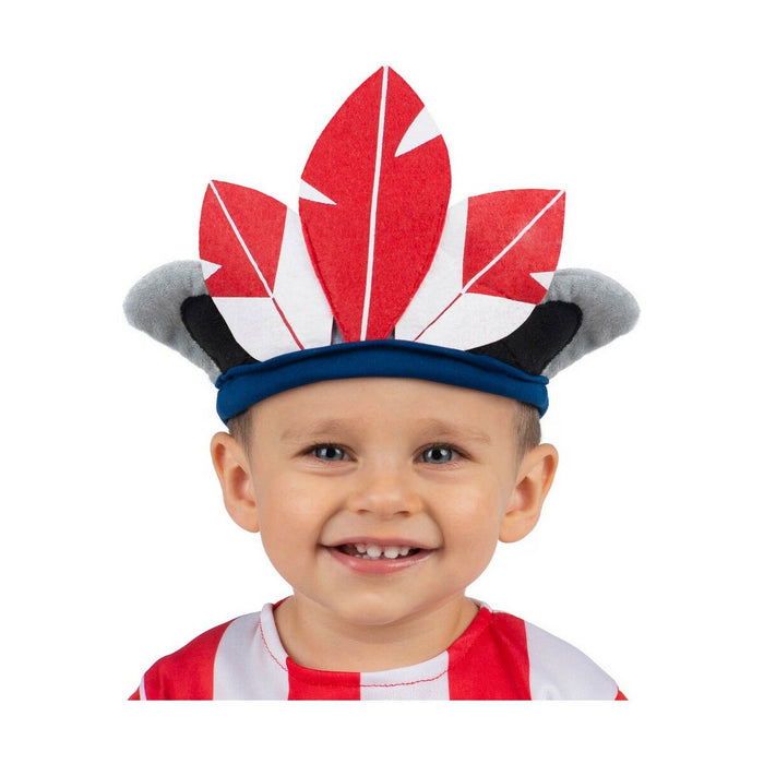 Costum Deghizare pentru Bebeluși My Other Me Pălărie Coroană indiană din pene Atlético de Madrid Mărime unică