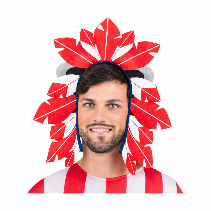 Costum Deghizare pentru Adulți My Other Me Pălărie Coroană indiană din pene Atlético de Madrid