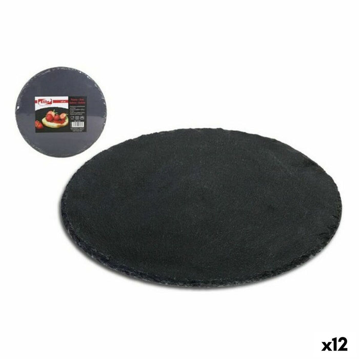 Tavă pentru gustari Elite La mediterranea Slate 25 cm 6 mm (12 Unități) (Ø 25 cm)
