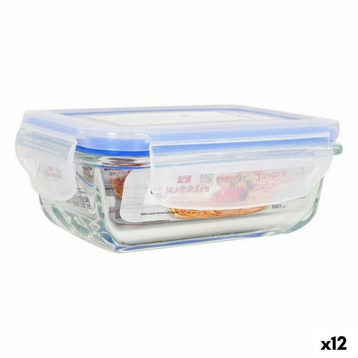 Cutie pentru prânz ermetică Quttin Dreptunghiular 180 ml 12,7 x 8,9 x 5 cm (12 Unități)