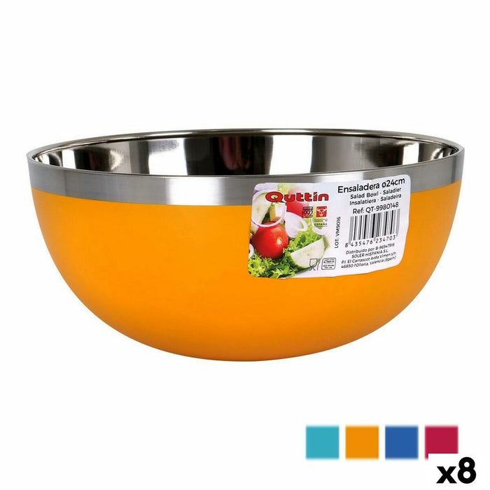 Salatieră Quttin 146477 Oțel inoxidabil (8 Unități) (Ø 24 cm)