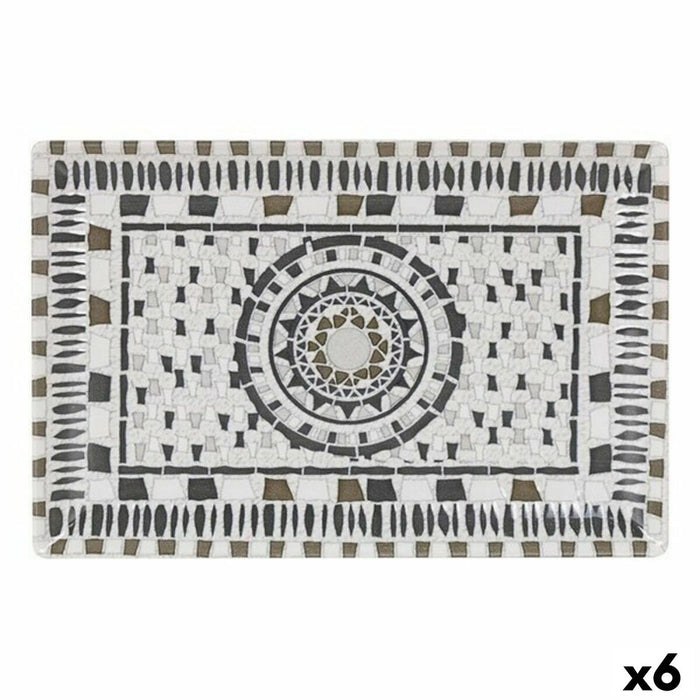 Farfurie Adâncă La Mediterránea Barroc Dreptunghiular 30 x 20 x 2,5 cm (6 Unități) (30 x 20 cm)