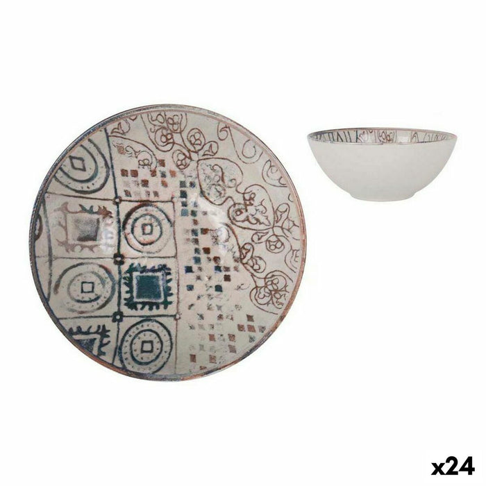 Bol La Mediterránea Grecia Porțelan Albastru Maro Ø 16 x 7 cm (24 Unități)