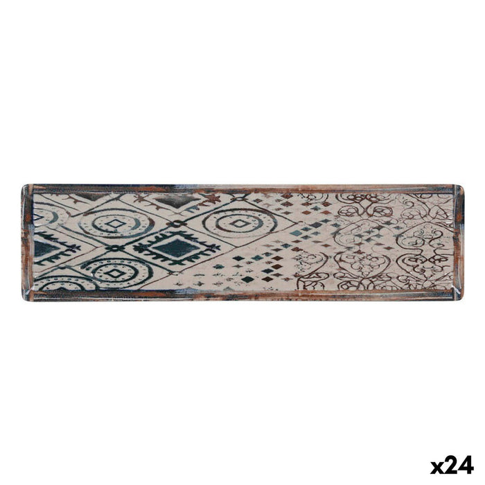 Platou pentru Servire La Mediterránea Grecia Porțelan Dreptunghiular 30 x 8 x 2 cm (24 Unități)