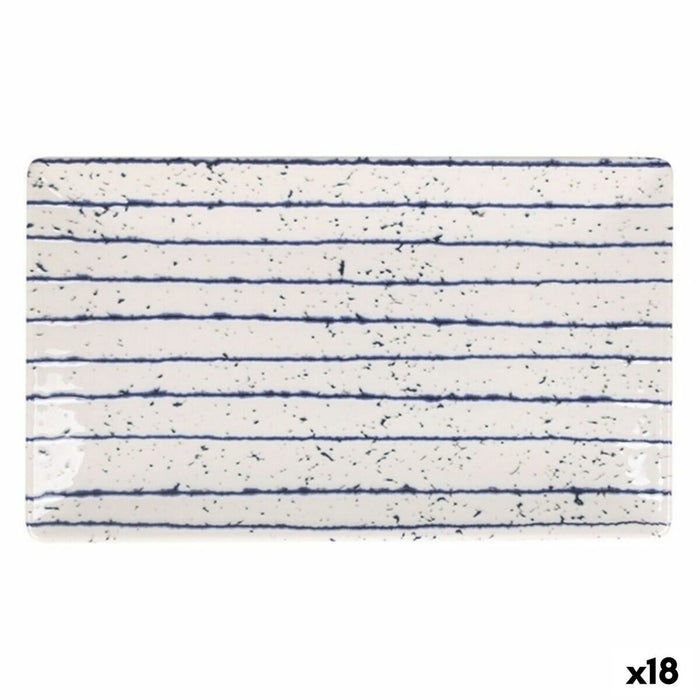 Platou pentru Servire La Mediterránea Arago Dreptunghiular 25,3 x 15 x 1,8 cm (18 Unități)