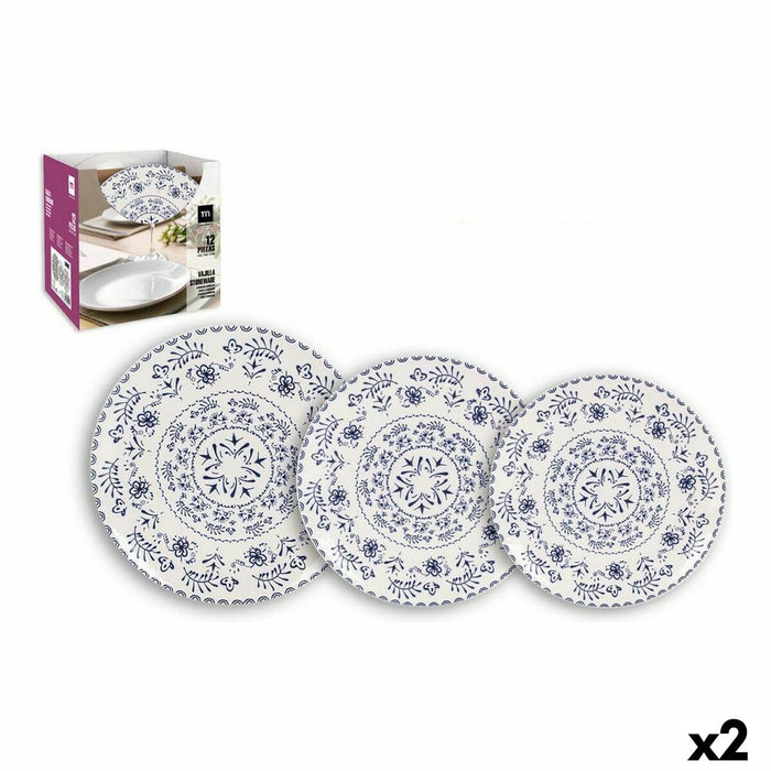 Veselă Inde Blur Gresie (2 Unități) (12 pcs)