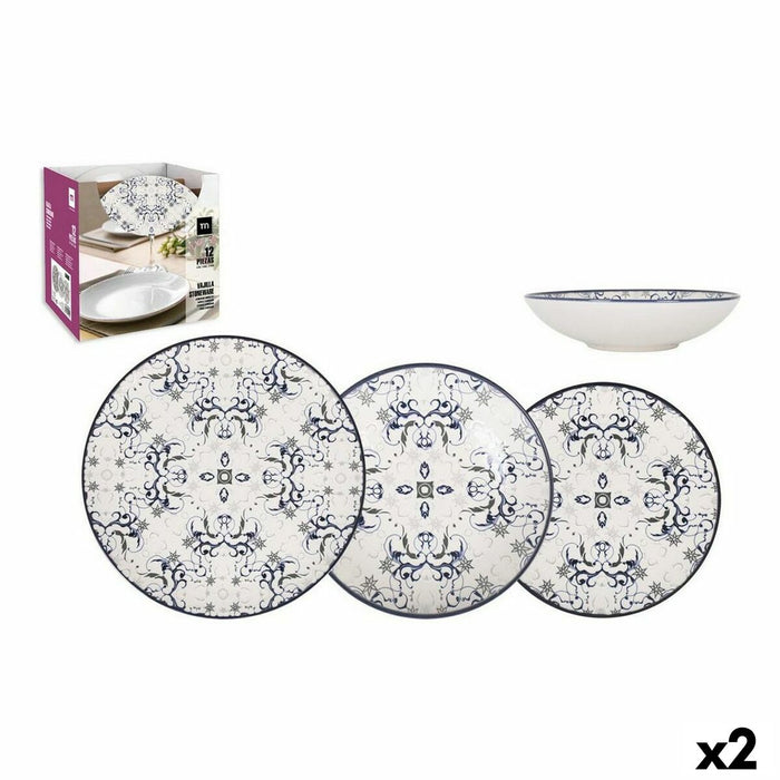 Set de Veselă La Mediterránea Tesa 12 Piese Porțelan (2 Unități)