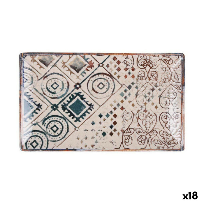 Platou pentru Servire La Mediterránea Creta Dreptunghiular 25 x 15 x 2 cm (18 Unități)