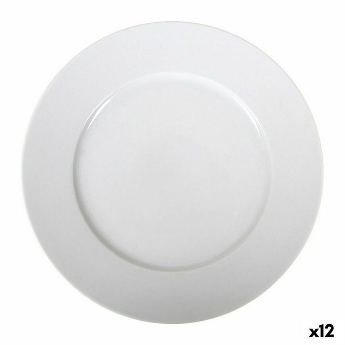 Platou Plat La Mediterránea Saler Porțelan Alb (12 Unități) (Ø 25 cm)