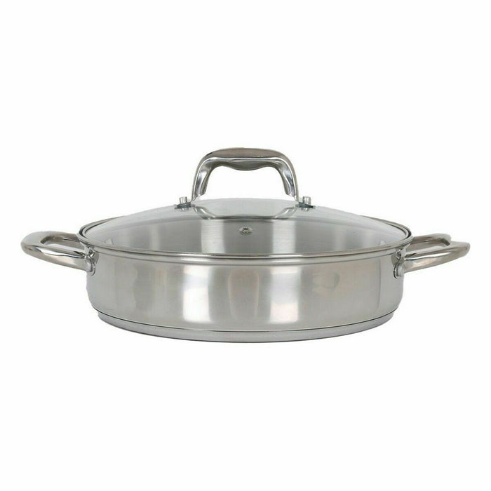 Caserolă Cu Capac de Sticlă Quttin 2,2 L Ø 24 x 6 cm