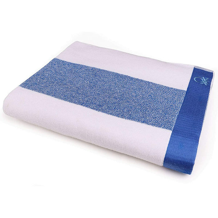 Prosop de Plajă Benetton Rainbow Albastru (160 x 90 cm)