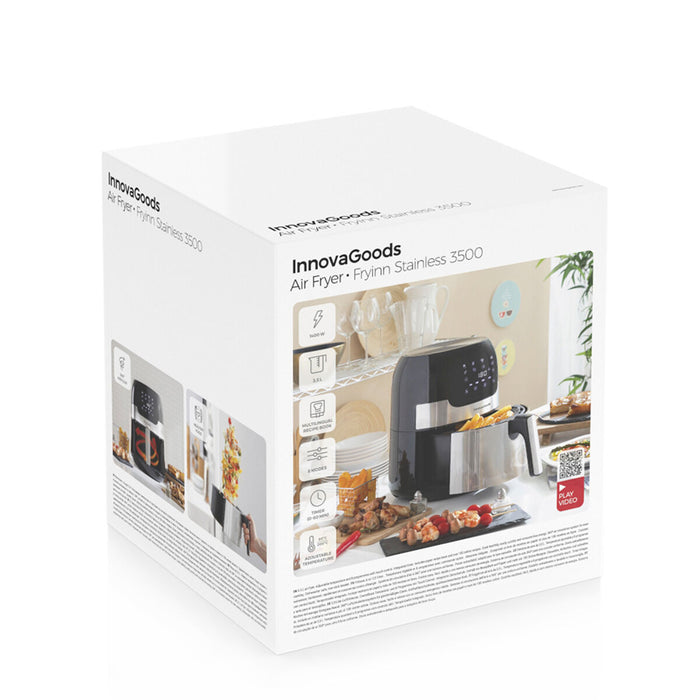 Friteuză fără Ulei InnovaGoods Fryinn 3500 Negru Oțel inoxidabil 1400 W 3,5 L