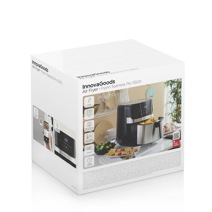Friteuză fără Ulei InnovaGoods Fryinn Pro 5500 Negru Oțel inoxidabil 1700 W 5,5 L