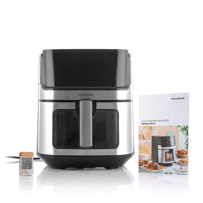 Friteuză fără Ulei InnovaGoods Fryinn View 6500 Negru Oțel inoxidabil 1700 W 6,5 L