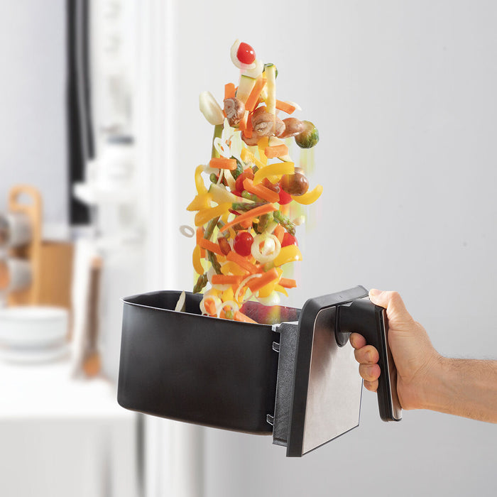 Friteuză fără Ulei InnovaGoods Fryinn Double 8000 Negru Oțel inoxidabil 3400 W 8 L