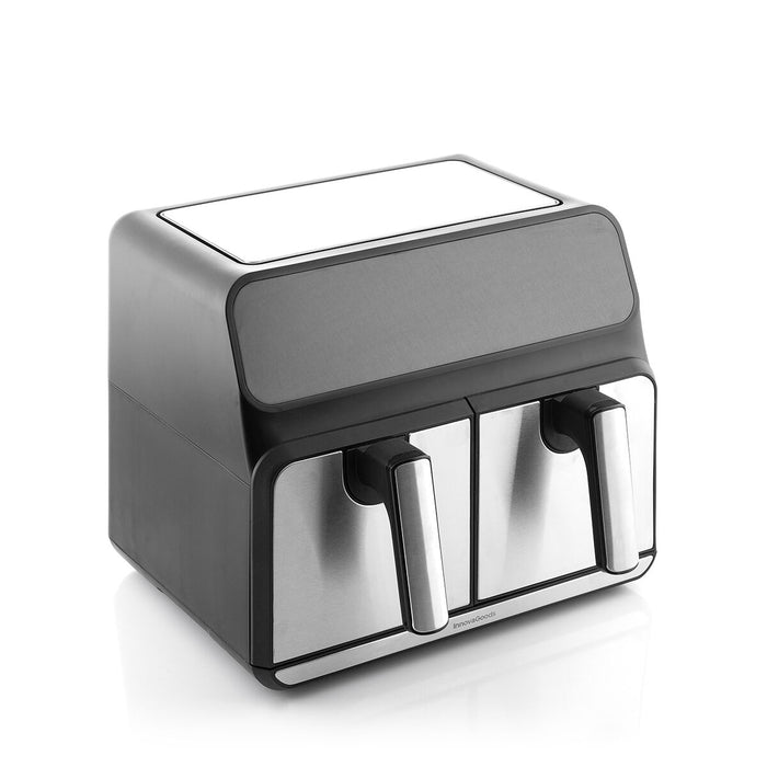 Friteuză fără Ulei InnovaGoods Fryinn Double 8000 Negru Oțel inoxidabil 3400 W 8 L