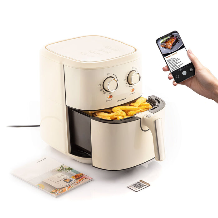 Friteuză fără Ulei InnovaGoods Vynner Pro 5500 Oțel inoxidabil Crem 1700 W 5,5 L