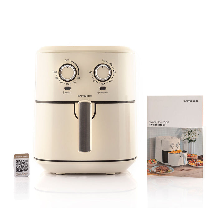 Friteuză fără Ulei InnovaGoods Vynner Pro 5500 Oțel inoxidabil Crem 1700 W 5,5 L