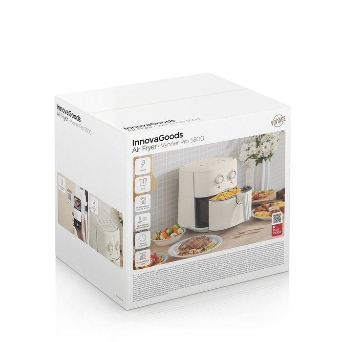 Friteuză fără Ulei InnovaGoods Vynner Pro 5500 Oțel inoxidabil Crem 1700 W 5,5 L