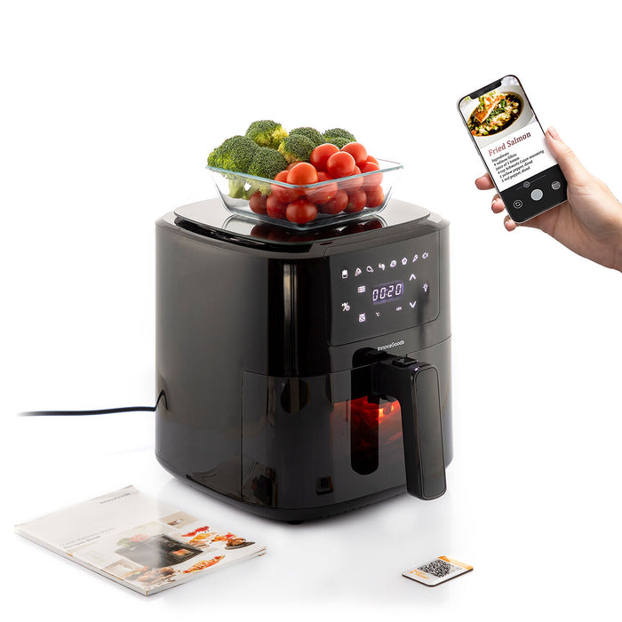 Friteuză fără ulei cu cântar InnovaGoods Fryinn Balance 5000 Negru Oțel inoxidabil 1500 W 5 L
