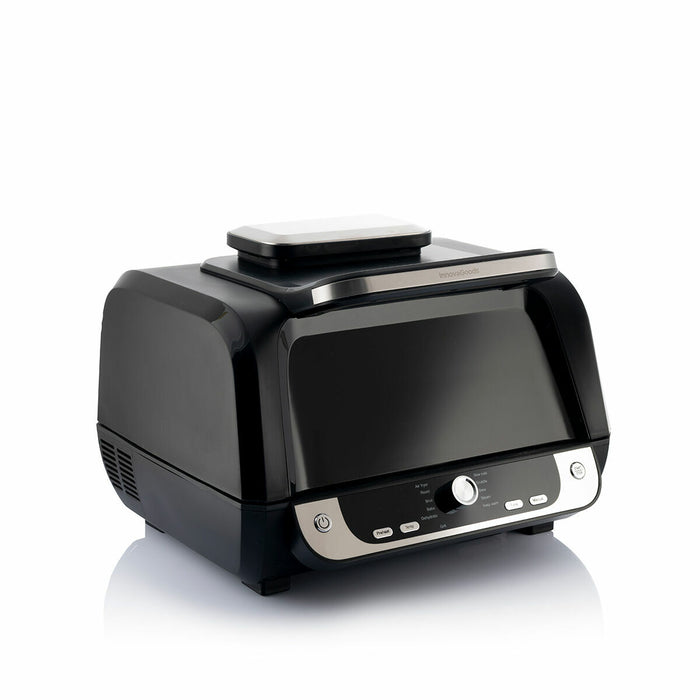 Friteuză fără ulei cu grătar, accesorii și carte de rețete InnovaGoods Air Fryer Fryinn 12-in-1 6000 Negru Oțel 6 L 3400 W